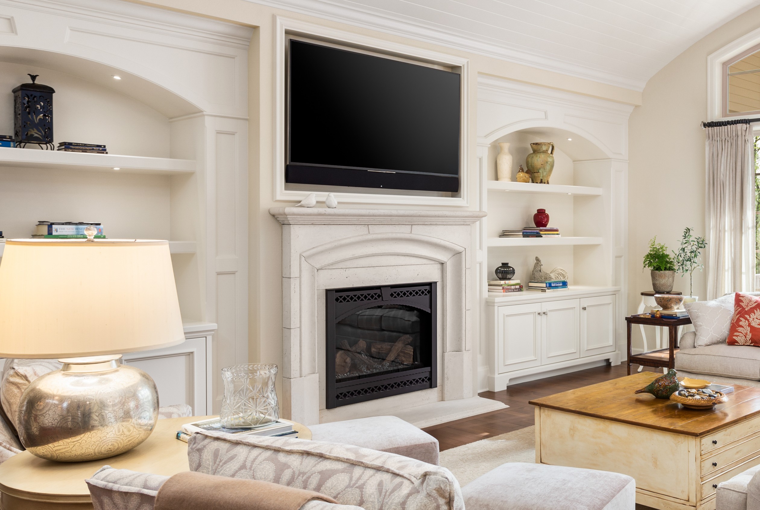 Interactive fireplace diagram â click each label to learn what each part is called