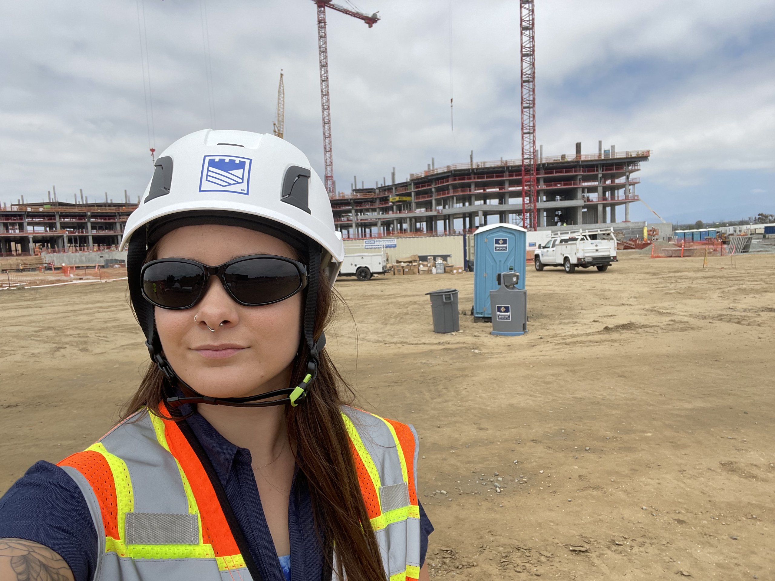 Co-Owner of Parrish Construction, Autumn Pressley at the McCarthy/Mortenson Joint Venture Gaylord Pacific Hotel and Convention Center Project Site