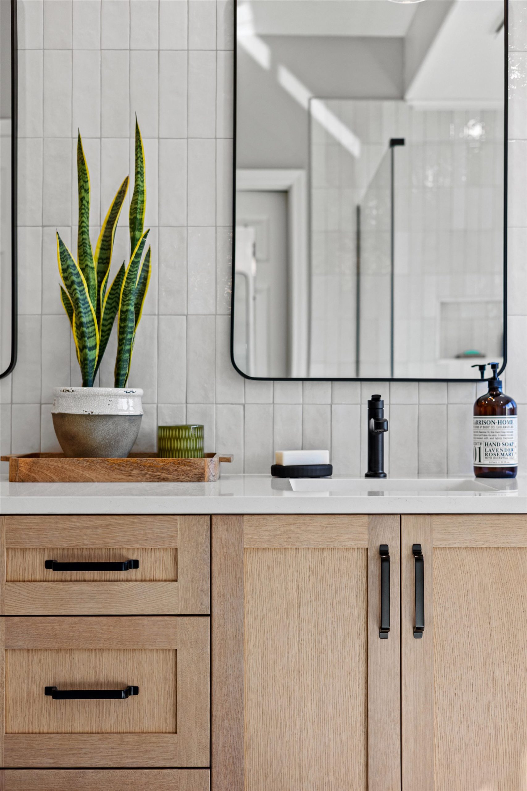 After: Lighting and mirror details