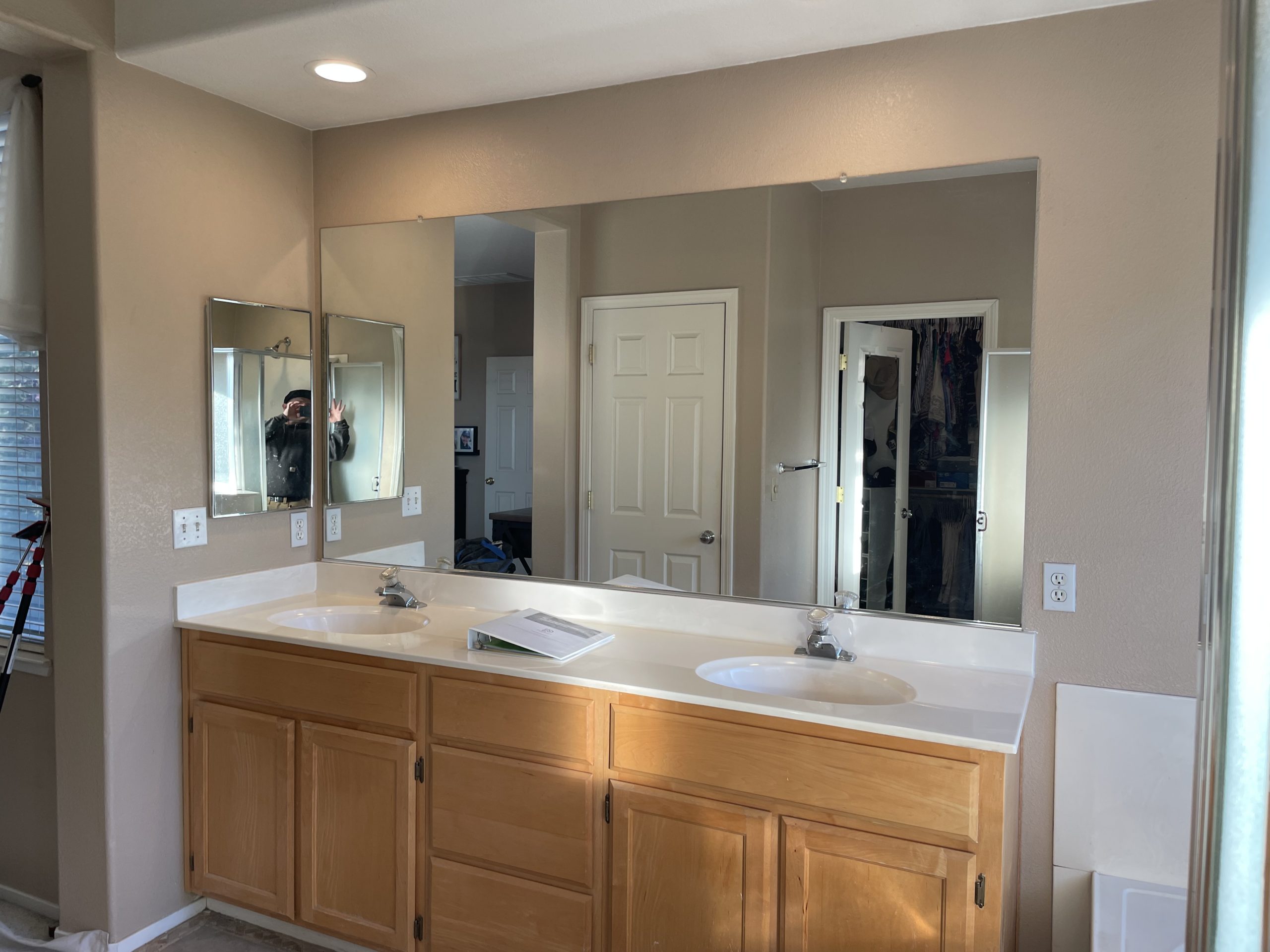 Before: Bathroom fixtures needing update