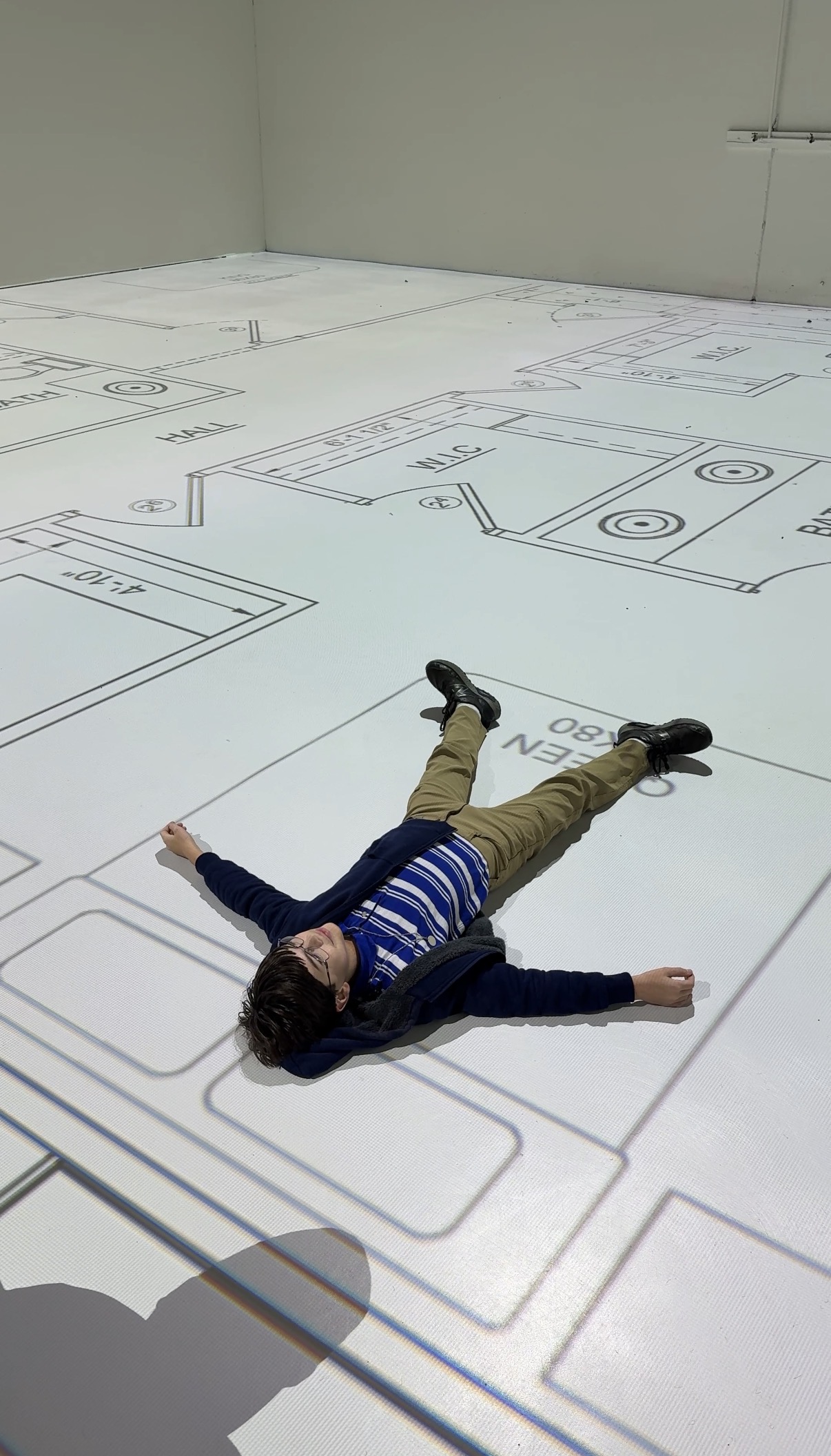 Full-scale floor plan projection at Walk Your Plans